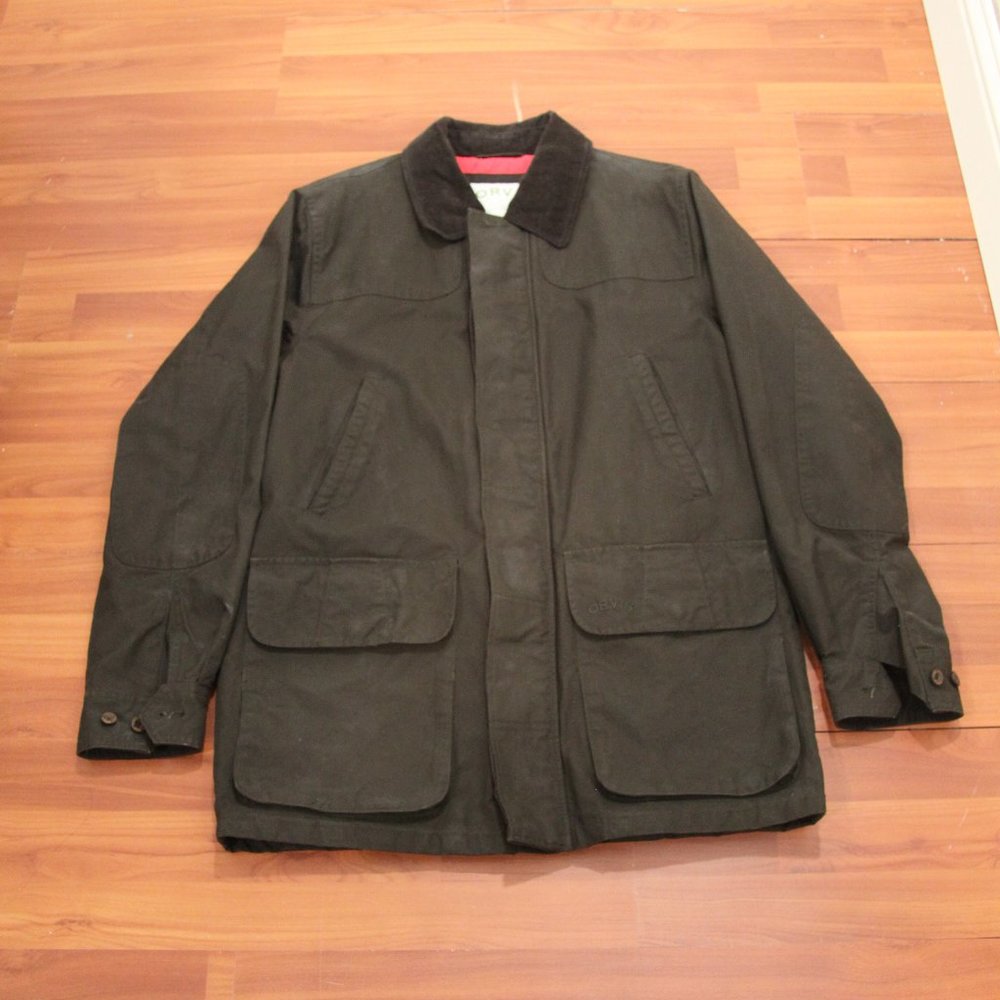 ORVIS HERITAGE FIELD COAT Olive Green Hunting Red